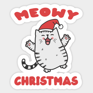 Meowy Christmas Sticker